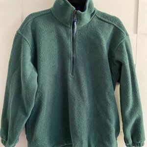 green fleece quarter zip pullover